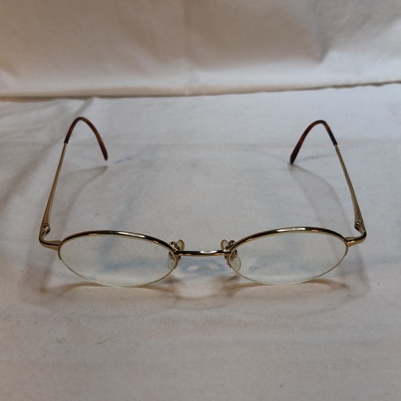 Vintage Calvin Klein Eye Glasses Half-Rimless, Goldtone Oval Half Frame, 343 510 - Picture 8 of 16